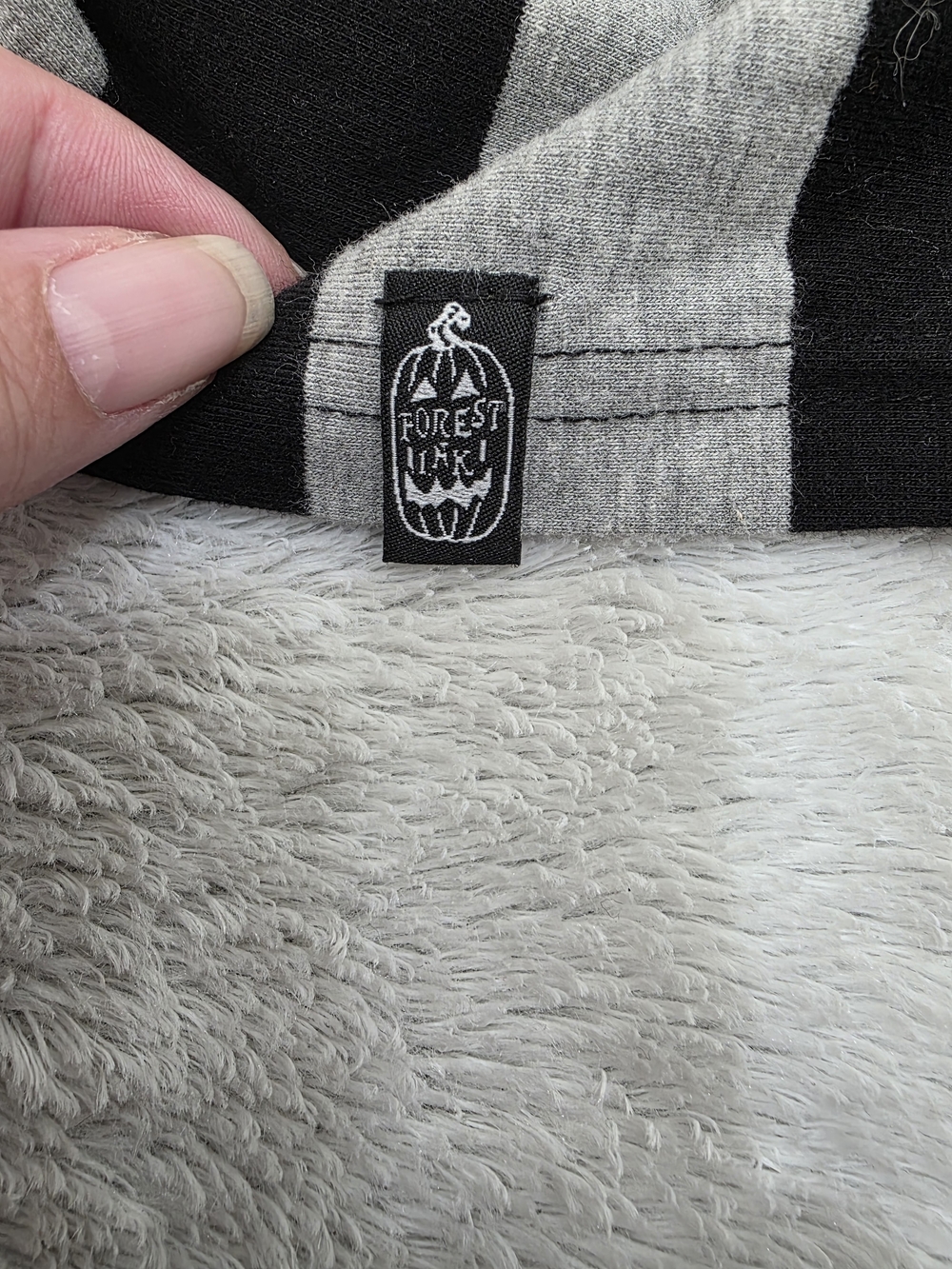 Forest Ink Black & Gray Striped Crop Tank Top - Picture 3 of 5